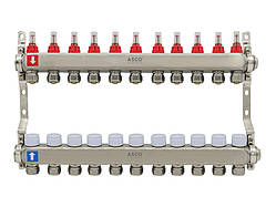 Колекторна група з витратомірами ASCO, нерж. SS304 1"х16*2.0, 11 виходів ASMG-11.11-021