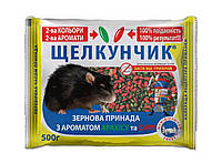 Зернова приманка з ароматом арахісу і сиру від гризунів Укрхімпласт Щелкунчик 500 г