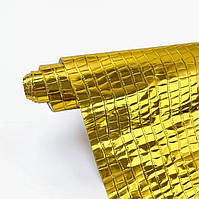 Вінілове полотно, з принтом крокодила колір Gold (оберіть розмір)