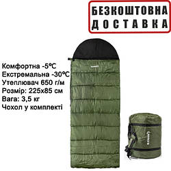 Спальний мішок Ranger Winter RA-6652 зимовий (-5/-30 градусів) кокон теплий на флісі з чохлом