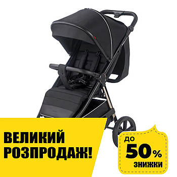 Дитяча коляска прогулянкова CARRELLO Bravo CRL-5515 Jet Black Чорна Акція до 30.11