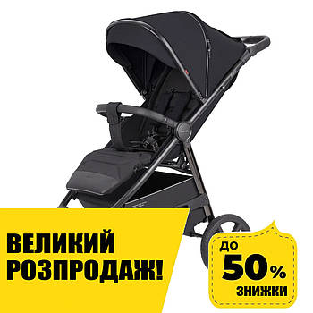 Коляска прогулянкова дитяча CARRELLO Bravo CRL-5515 Jet Black 2024 NF Чорна Акція до 30.11