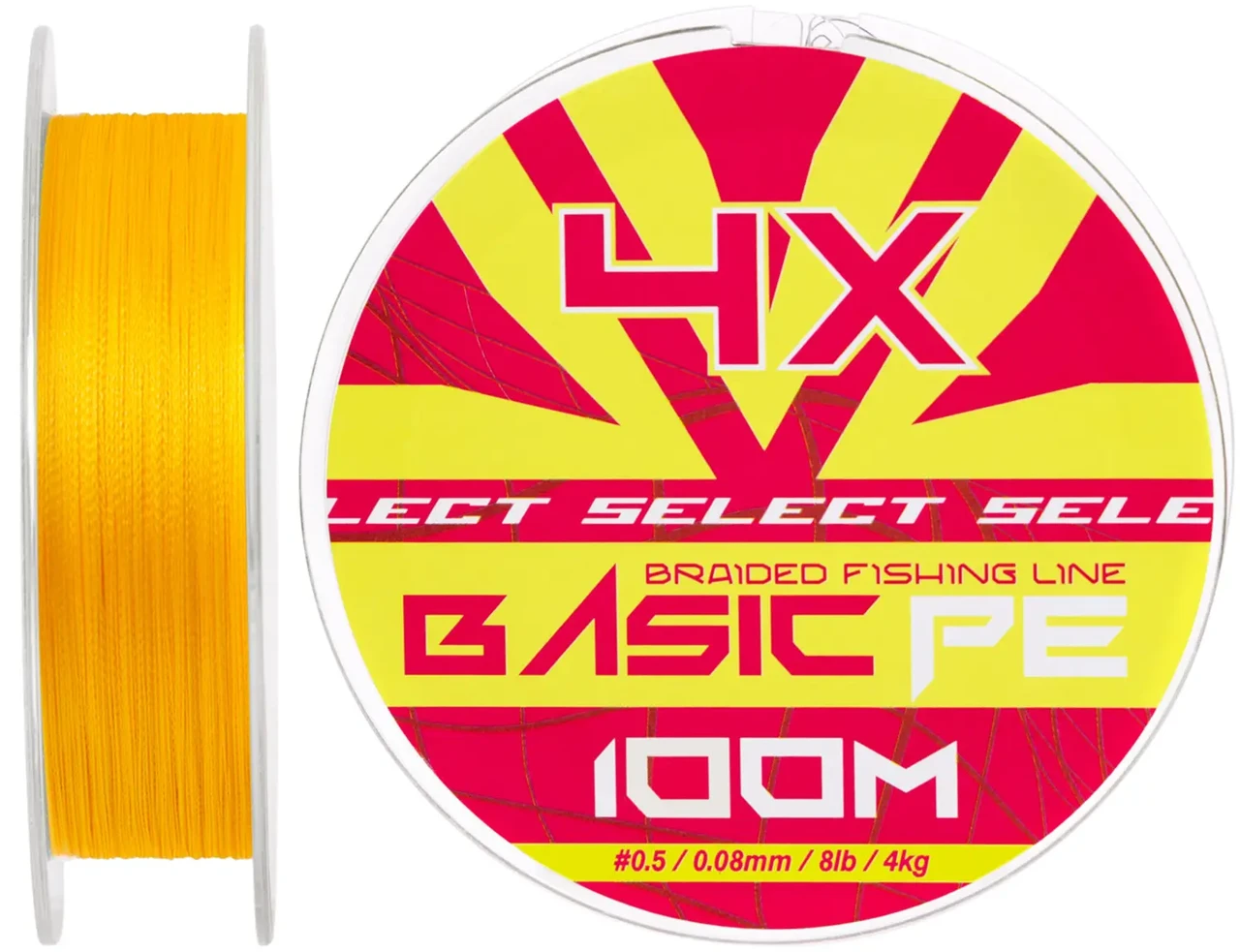 Шнур Select Basic PE Orange 150m 0.16mm 18lb/8.3kg