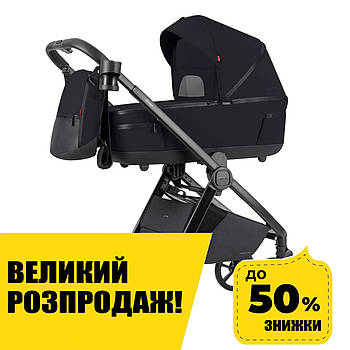 Універсальна коляска 2в1 CARRELLO Omega CRL-6540/1 Cosmo Black Чорна акція до 30.11