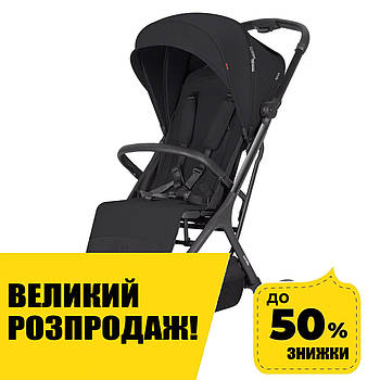 Коляска прогулянкова дитяча CARRELLO Nova CRL-5524 Vinyl Black Чорна Акція до 30.11