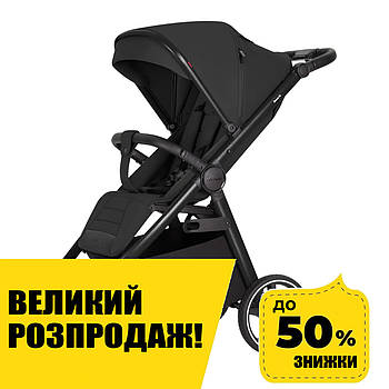 Коляска прогулянкова дитяча CARRELLO Bravo SL Deluxe CRL-5520 Eclipse Black Чорна Акція до 30.11