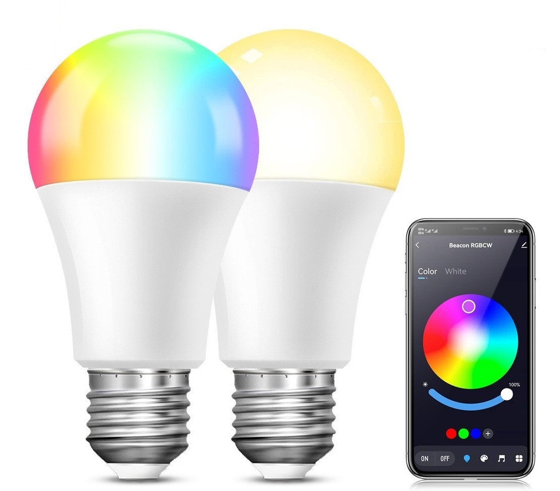 Розумна лампочка Tuya Smart LED WiFi Смарт Лампа E27 RGB 2700K-6500 K 15W, фото 1