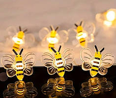 Гірлянда “Бджілки” 3 метри, 30 ламп