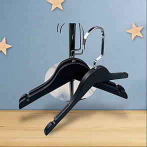 Дитячі плечики 32 см чорні з хромованим гачком тремпеля для верхньго одягу суконь трикотажних виробів уп.5 шт