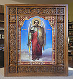 Аналойна ікона Двонадесяті свята різна в фігурному дерев'яному кіоті, розмір32*37, звужує 21*28, 28 сюжетів, фото 5