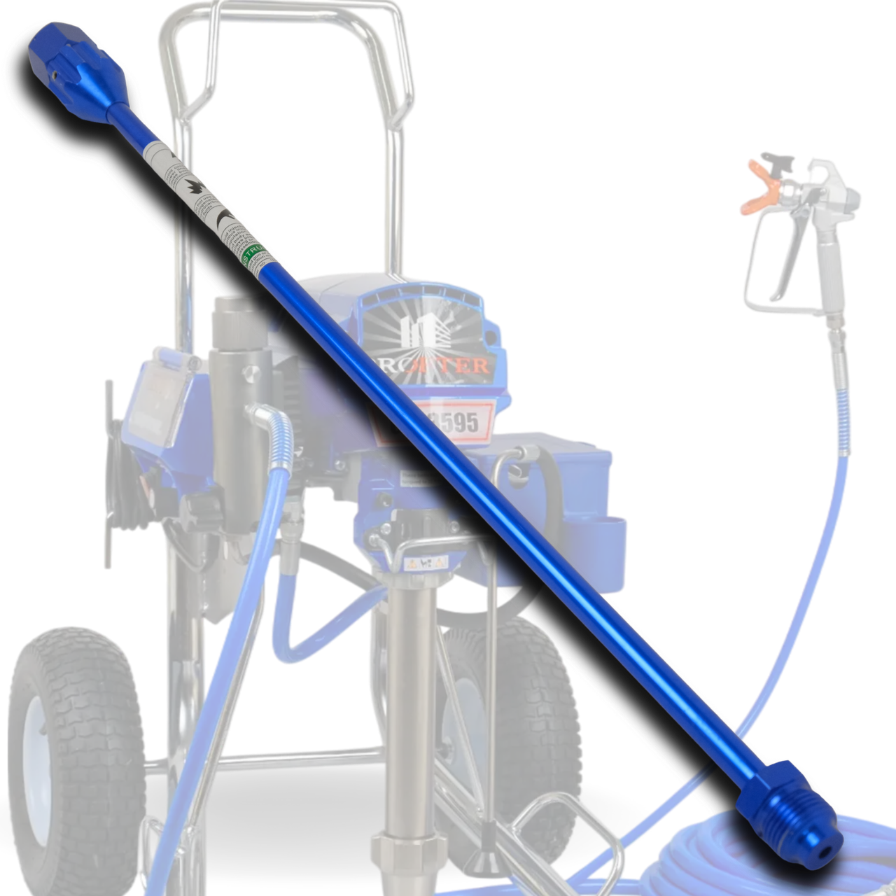 Подовжувач для безповітряного фарбувального пістолета Profter 50 см (вудочка для фарбування) Blue, фото 1