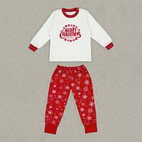 Дитяча новорічна піжама універсальна GABBI PGU-25-40 на зріст 80 Молочний (14726)