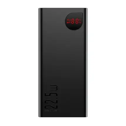 Батарея універсальна Power Bank Baseuse Adaman Metal 20000mA 22.5W black, фото 1