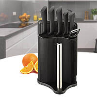 Набір кухонних ножів з підставкою і обробною дошкою Maestro MR-1413-BLACK 8 предметів