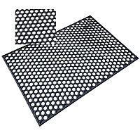 Килимок придверний гумовий 60*90*0,9 см (2,7 кг) "СОТА" брудозахисний, Сота