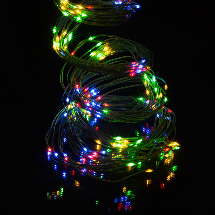 Гірлянда Кінський хвіст mini 3 метри, 10 ниток, різнокольорова, 220В