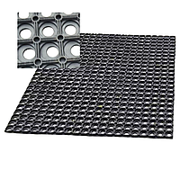 Килимок придверний гумовий 80х95х1,5 см (4,4кг) «ІНДІЯ» брудозахисний, Сота