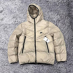 Універсальна куртка пуховик Nike Storm-Fit бежевого кольору — для чоловіків і жінок