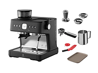 Кавоварка Electrolux ріжкова, 3л, зерно+мелена, ручний капуч, кавомолка, підігрів чашок, подача гар. води, чорний E8EC1-8BP