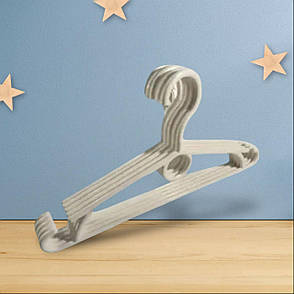 Дитячі плічки вішачки пластикові білі  для дитячого одягу  уп. 5 шт польща