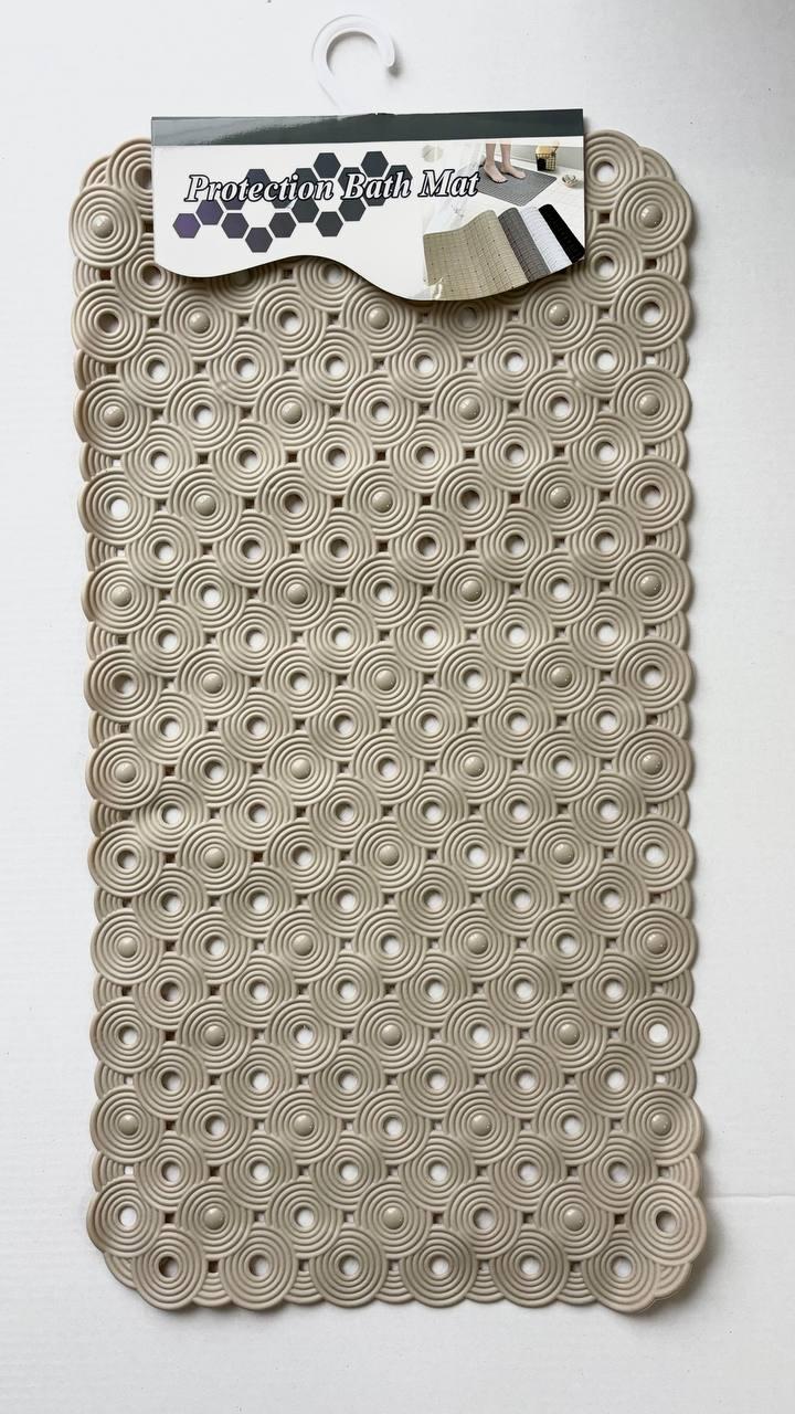 Антиковзький килимок у ванну на присосках 69*37 см Circle 1806/beige
