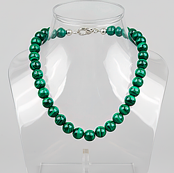 Малахіт Ø8 намисто, 0688ОМ