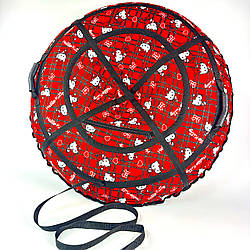 Ватрушка для снігу “Hello Kitty” 120 см — надувні санки, тюбінг з камерою, ідеальний подарунок на зиму