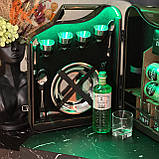 Каністра бар 20 л в зеленому кольорі з посудом, міні бар на подарунок, фото 2