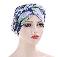 Тюрбан хустка шапка чалма з принтом (головні убори після хіміотерапії)
