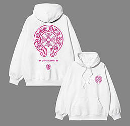 Худі толстовка кофта Chrome Hearts Logo унішес біле Хром Харт Хром Хартс