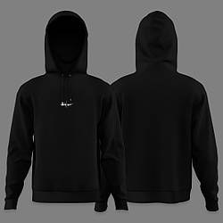 Чоловіче Худі толстовка Stussy x Nike чорне Стуссі колоборація з Найк унісекс-толстовка з капюшоном