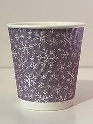 Стакан гофрований «Сніжинки» 110 мл (25 шт/уп.)