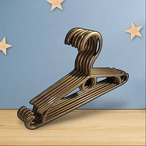 Детячі плічки вішачки  пластикові  золоті для дитячого одягу 5 шт польща