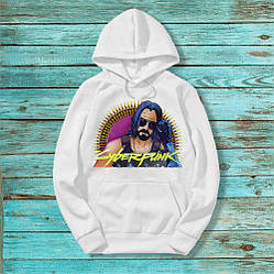 Худі Cyberpunk 2077 біла толстовка Кіберпанк 2077