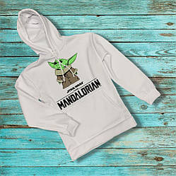 Худі Mandalorian Толстовка біла Малюк Йода