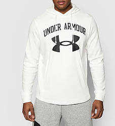 Чоловічі худі Under Armour біле толстовка з капюшоном кофта Андер армор