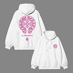 Чоловічі худі Chrome Hearts Logo унісекс кофта толстовка Хром Хартс з крестами біле