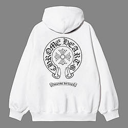 Чоловічі худі Chrome Hearts Logo унісекс кофта толстовка Хром Хартс з крестами біле