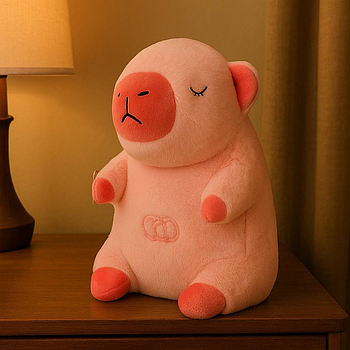 Мʼяка іграшка Капібара з імітацією дихання, 30 см / Капібара плюшева / Плюшева іграшка / Іграшка капібара