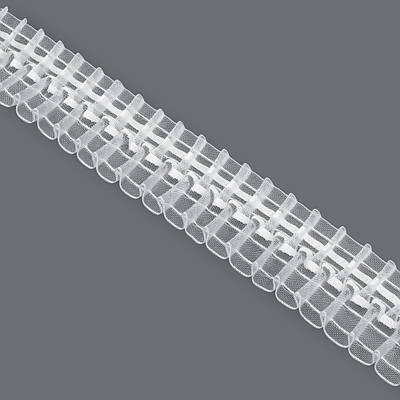 Шторна тасьма "Вафельна" складка 1:2 60мм прозора 22-907тс