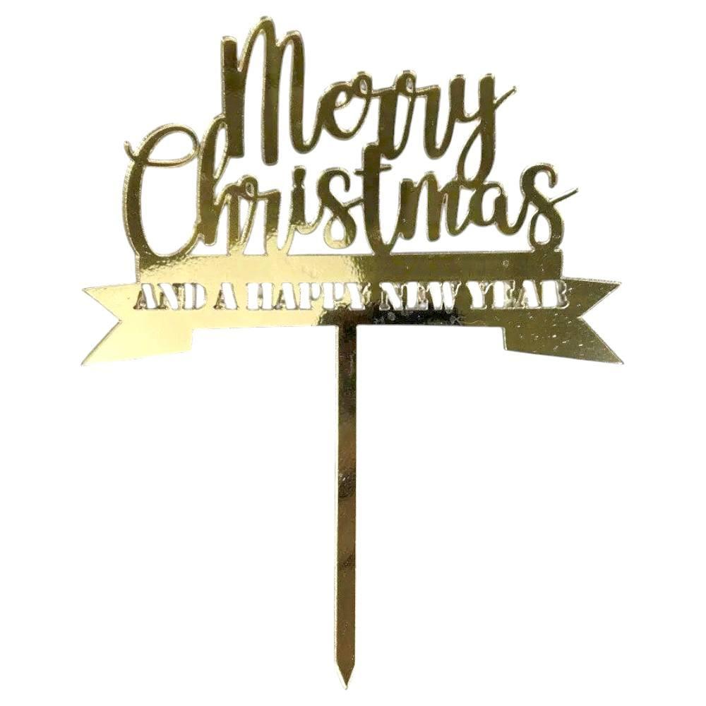 Дзеркальний топер "Merry Christmas and Happy New Year", фото 1