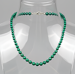 Малахіт гранований Ø4,4 намисто, 0689ОМ