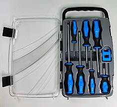 Набір інструментів 5в1 (набір інструменту 111 од + нaбіp шecтигpaнників Г-пoдібниx 7 oд + набір ключів комбінованих на полотні 12, фото 5