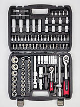Набір інструментів 5в1 (набір інструментів 108 од. + набір ключів комбінованих на полотні 12 од + професійний набір інструментів, фото 2
