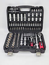 Набір інструментів 4в1 (Інструменти 108 од. + Набір інструменту слюсарний 10 од + Набір викруток професійних у кейсі 7 од. з, фото 3