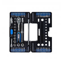 Набір інструментів 3в1 (Набір 72 од, Професійний набір інструментів 57 од та Магніт на гнучкому подовжувачі) Profline 60725-106, фото 5