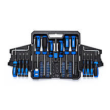 Набір інструментів 3в1 (набір 72 од + набір викруток, біт та головок 63 од + магніт на гнучкому подовжувачі) Profline 60725-212, фото 5