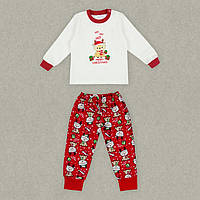 Дитяча новорічна піжама універсальна GABBI PGU-25-41 на зріст 80 Молочний (14729)