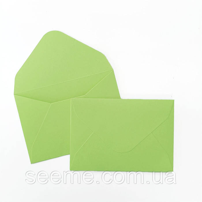 Конверт 93х64 мм, колір оливковий, КОМПЛЕКТ 10 ШТ, фото 1