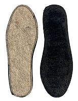 Устілки для взуття чорне ХУТРО на основі повсті, зимові устілки